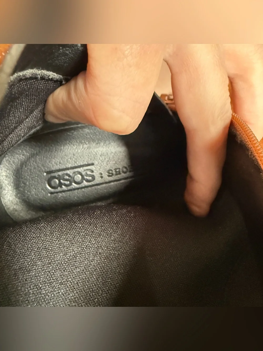 ASOS tan suede